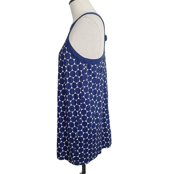 Kate Spade Dream A Little Dream Tank Dress M Blue White Polka Dot Knit Sleepwear - Picture 5 of 8
